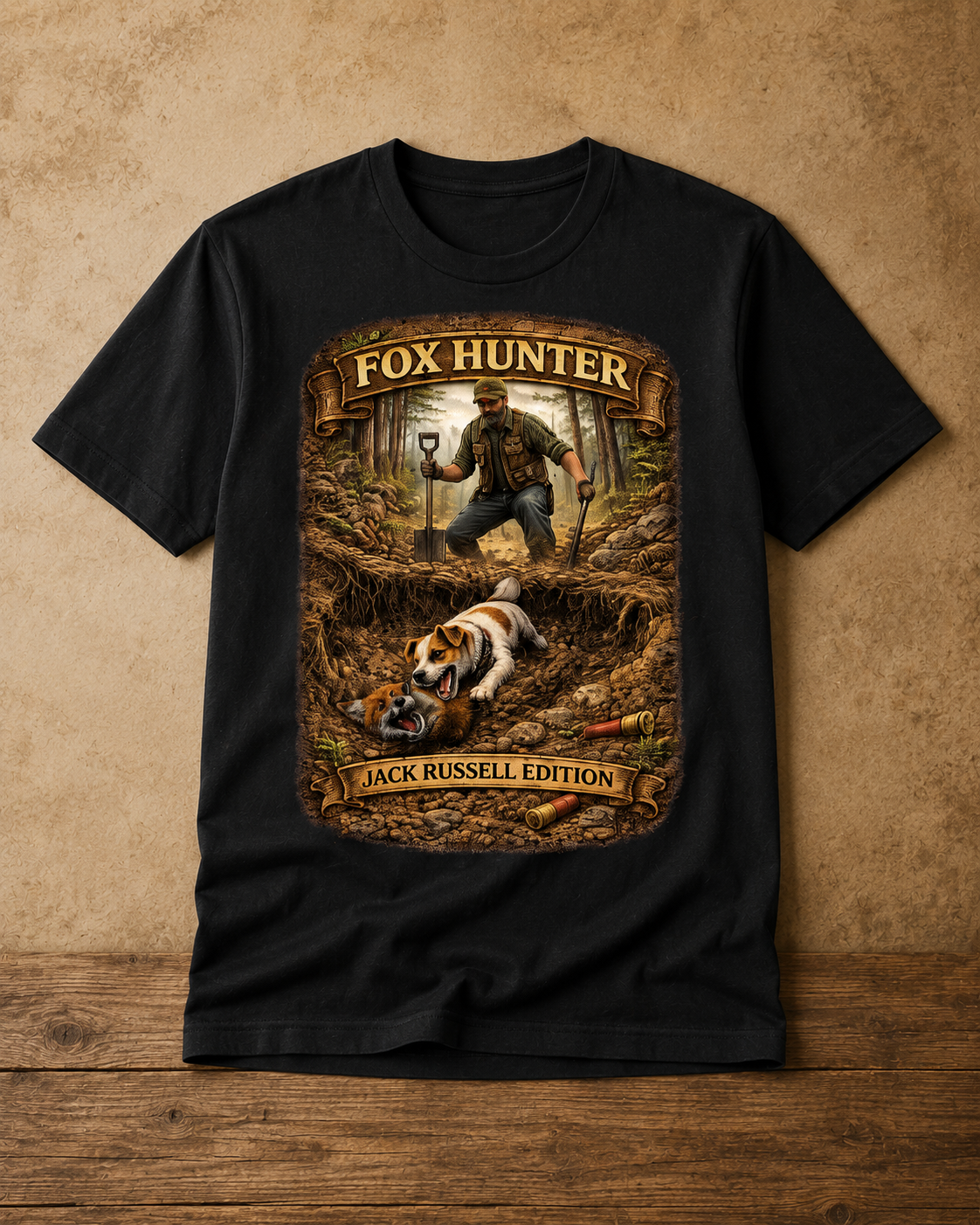 Fox Hunter - Jack Russell Edition T-Shirt - Image 4