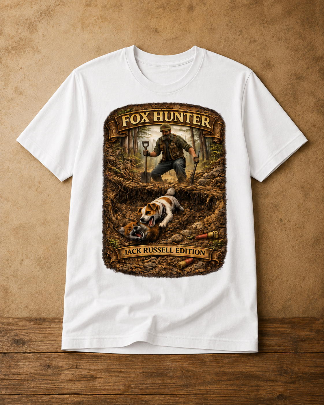 Fox Hunter - Jack Russell Edition T-Shirt - Image 3