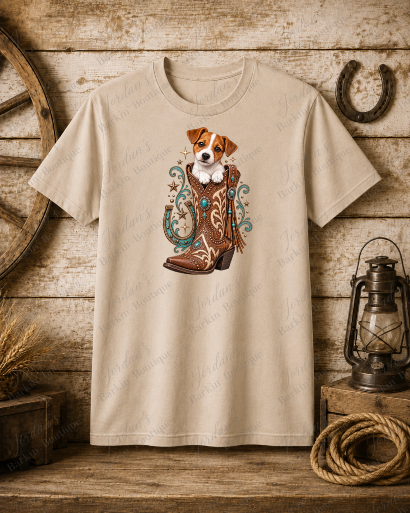 Western Jack Russell Boot Tee